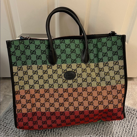 Gucci Handbags - Gucci Multi color GG Canvas Tote